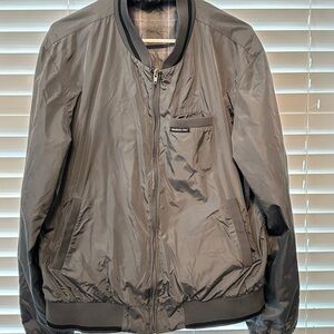 Men's Reversible Gray Bomber Jacket